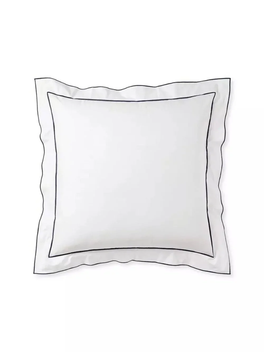 NEW Serena & Lily Bristol Percale Euro Pillow Sham-Navy Blue